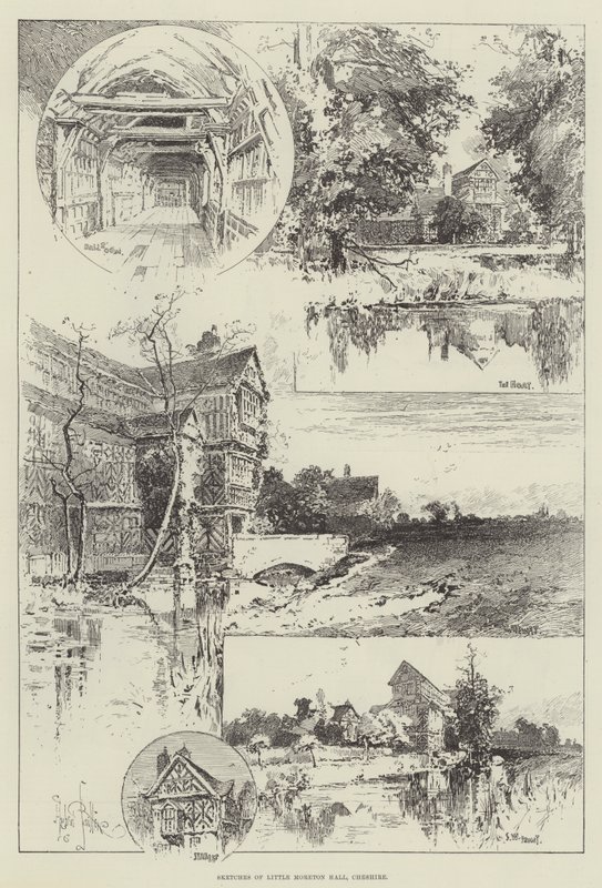 Luonnokset Little Moreton Hallista, Cheshire tekijältä Herbert Railton
