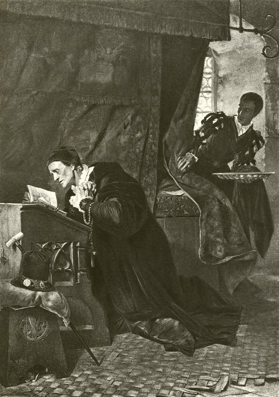 Louis XI ja Oliver Le Dain (kaiverrus) tekijältä Hermann Kaulbach