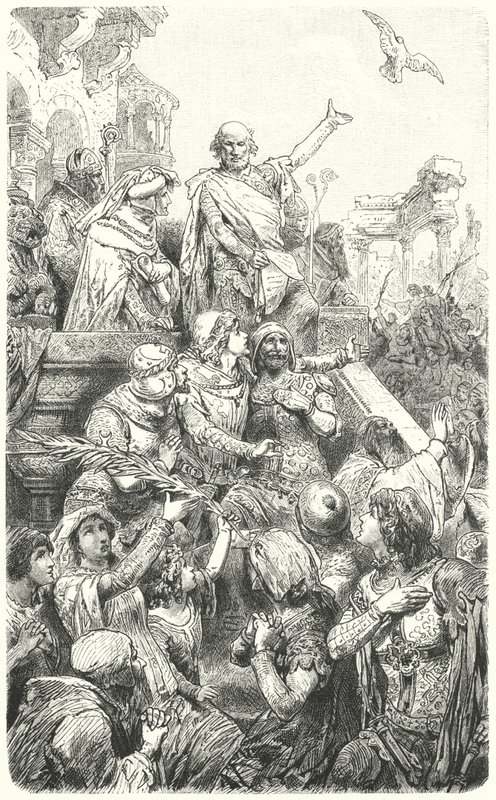 Cola di Rienzo antaa Rooman kansalle uuden perustuslain, 1347 tekijältä Hermann Vogel