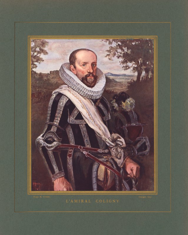Gaspard II de Coligny, ranskalainen amiraali ja hugenottien johtaja Ranskan uskonnollisissa sodissa tekijältä Hermann Vogel