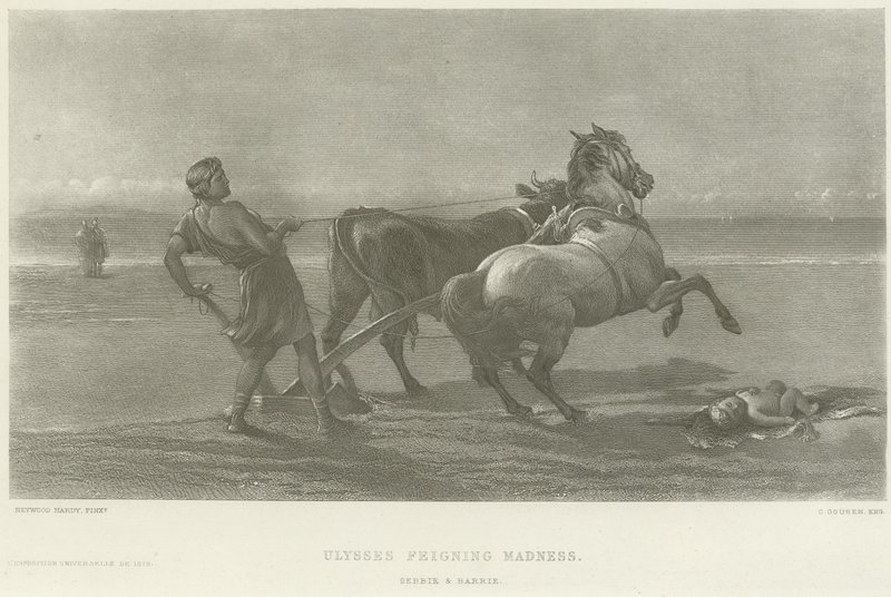 Odysseus teeskentelee hulluutta (syväpaino) tekijältä Heywood Hardy