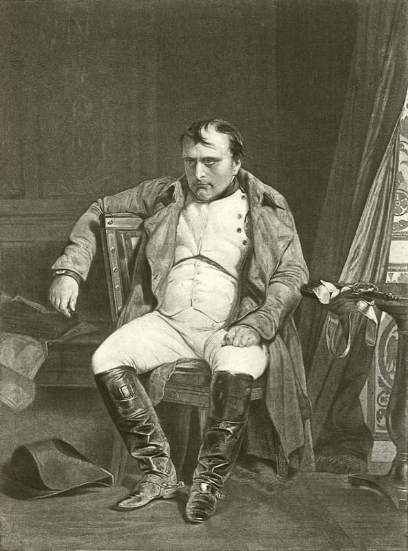 Luopuminen, Napoleon Fontainbleaussa (syväpaino) tekijältä Hippolyte Delaroche