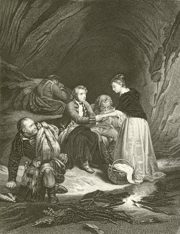 Charles Edward (teeskentelijä) ja Flora Macdonald tekijältä Hippolyte Delaroche