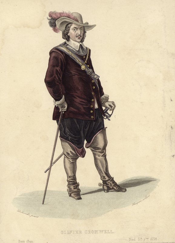 Oliver Cromwellin muotokuva tekijältä Hippolyte Delaroche