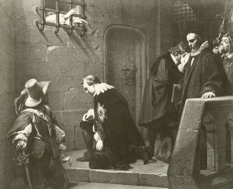Straffordin kuolema (syväpaino) tekijältä Hippolyte Delaroche