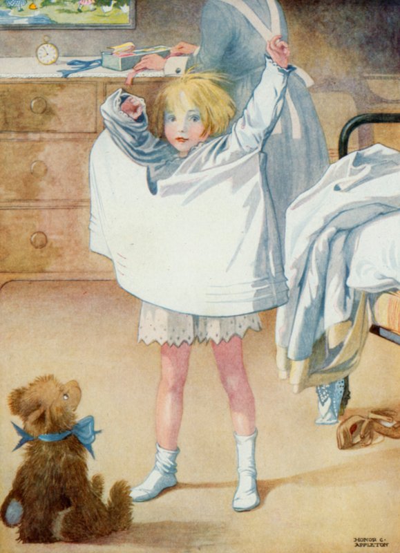 Kuvitus Josephinen syntymäpäivää varten (väri litho) tekijältä Honor Charlotte Appleton