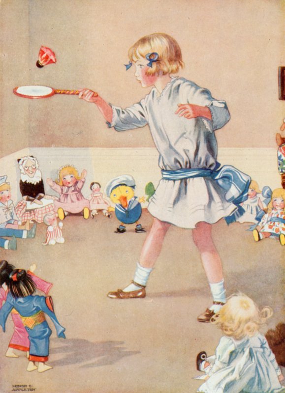 Kuvitus Josephinen syntymäpäivää varten (väri litho) tekijältä Honor Charlotte Appleton