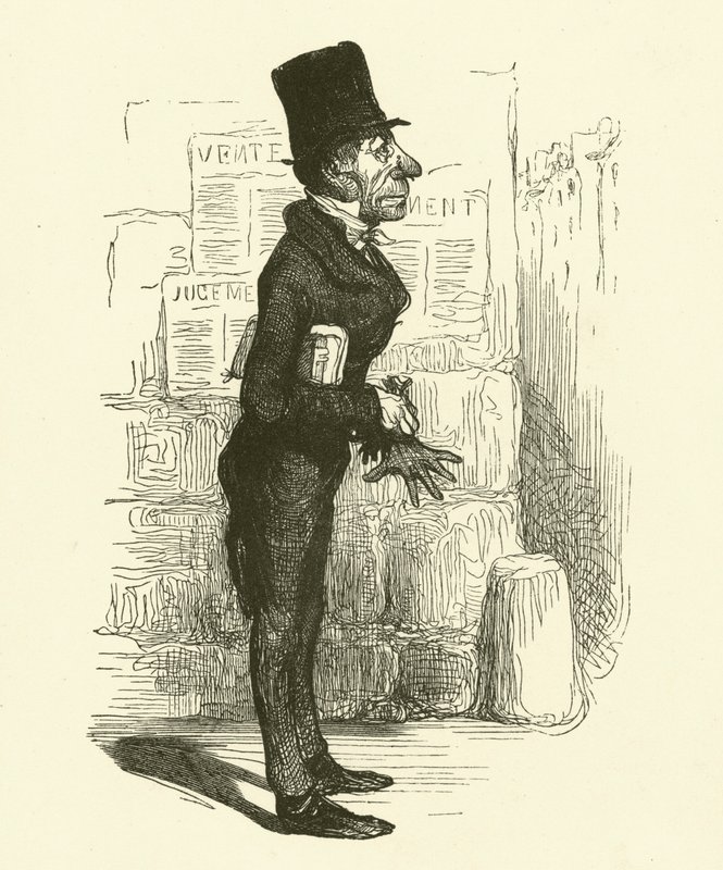 Pikkulakimies (kaiverrus) tekijältä Honore (after) Daumier