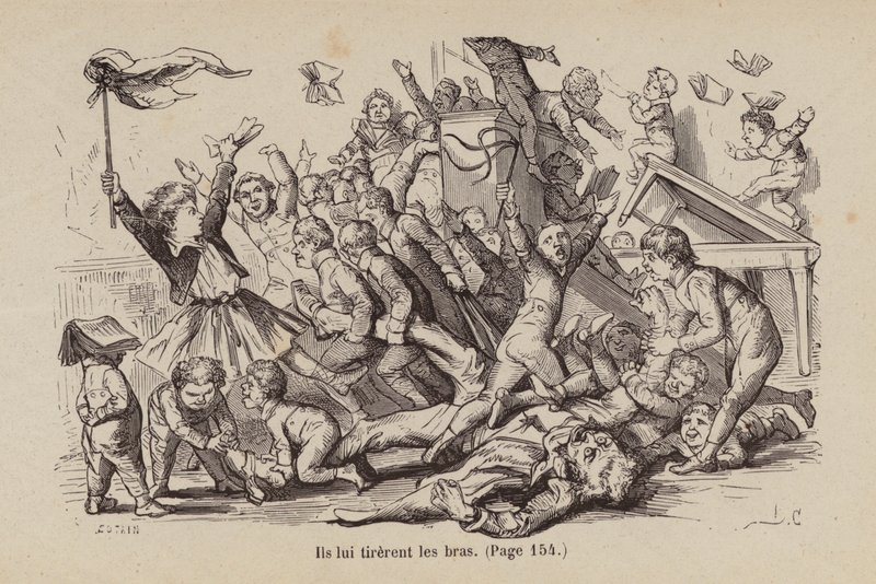 Kuvitus kuvitukseen Un Bon Petit Diable (kaiverrus) tekijältä Horace (after) Castelli
