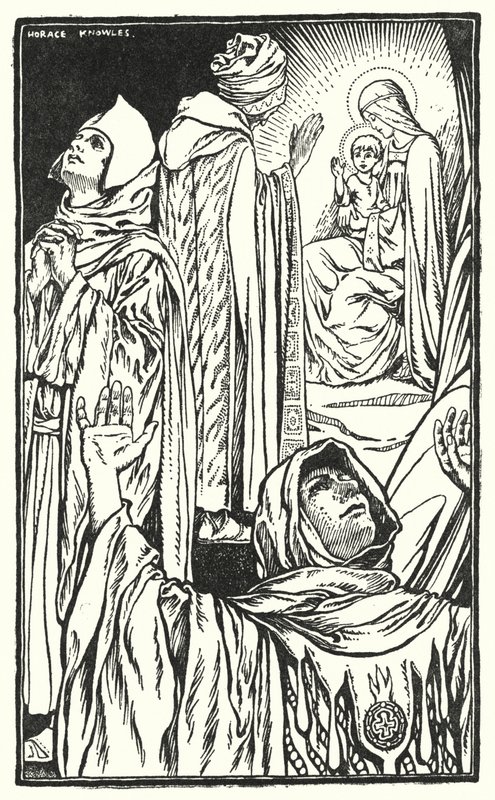 Viisaiden miesten kaivo (litografia) tekijältä Horace J. Knowles
