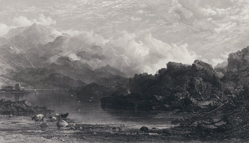 Highland Loch, sumu lepää vuorilla tekijältä Horatio Macculloch