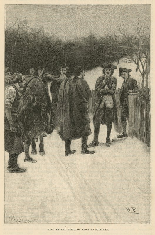 Paul Revere tuo uutisia Sullivanille tekijältä Howard Pyle
