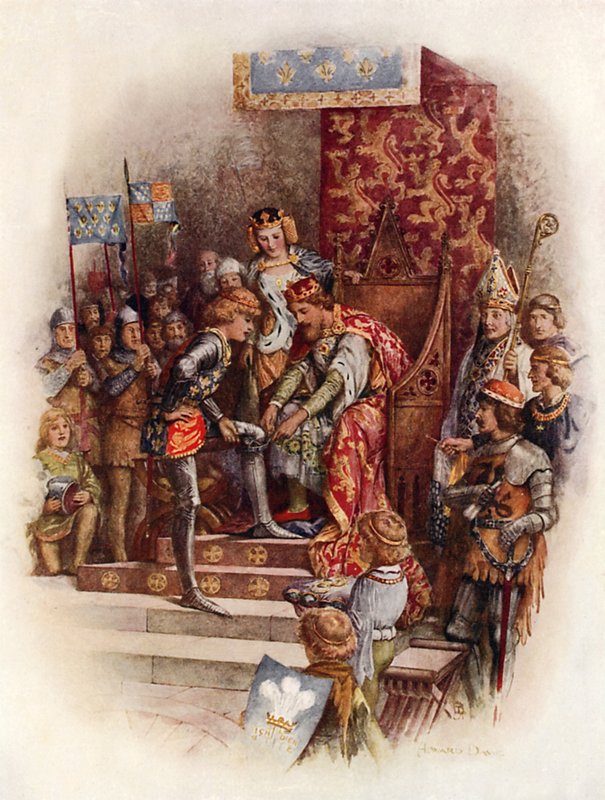 Edward, musta prinssi ja sukkanauhan ritarikunta (väri litho) tekijältä Howard Davie