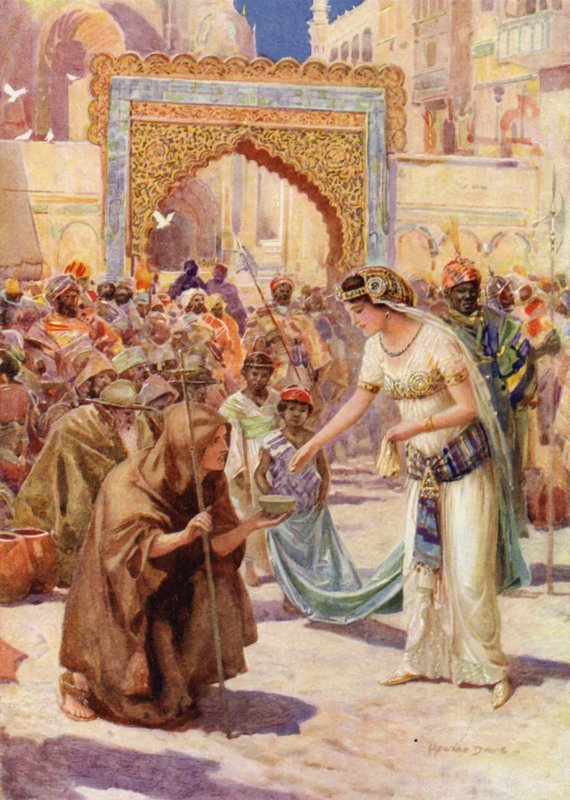 St George ja prinsessa Sabra (väri litho) tekijältä Howard Davie