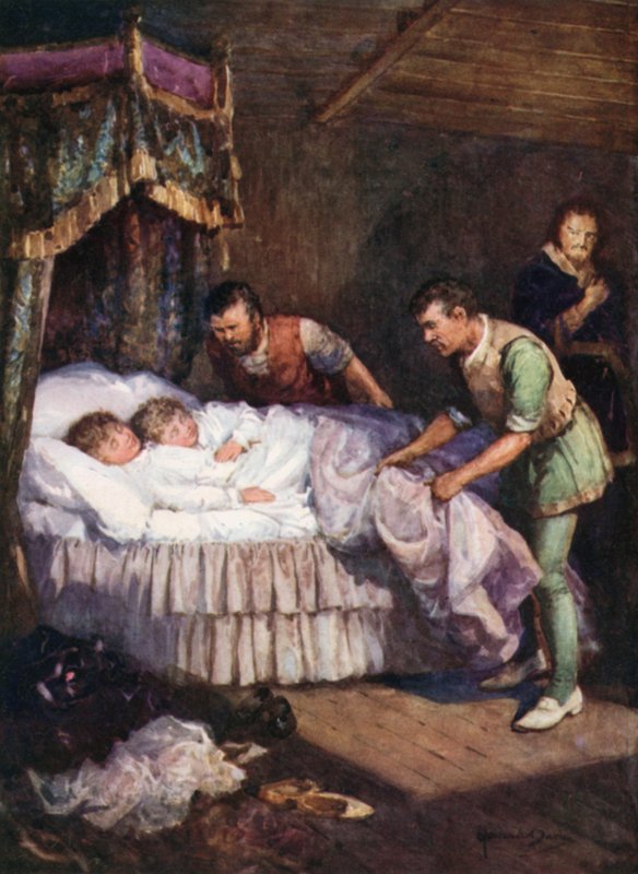 Prinssien murha tornissa (väri litho) tekijältä Howard Davie