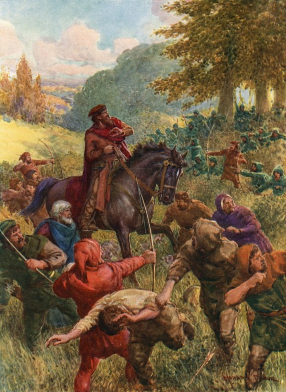 "The Rescue of Sir Richard of the Lea" (värinen lito) tekijältä Howard Davie