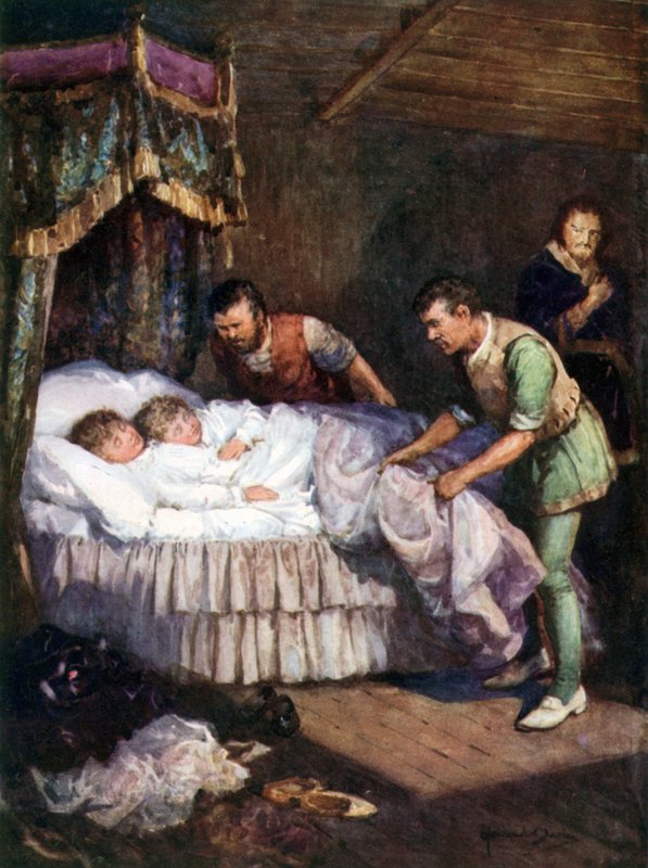 Prinssien murha tornissa (väri litho) tekijältä Howard Davie