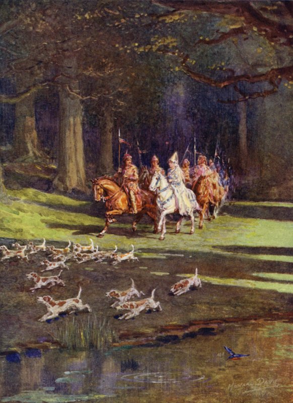 Koko seura lähti metsään (väri litho) tekijältä Howard Davie
