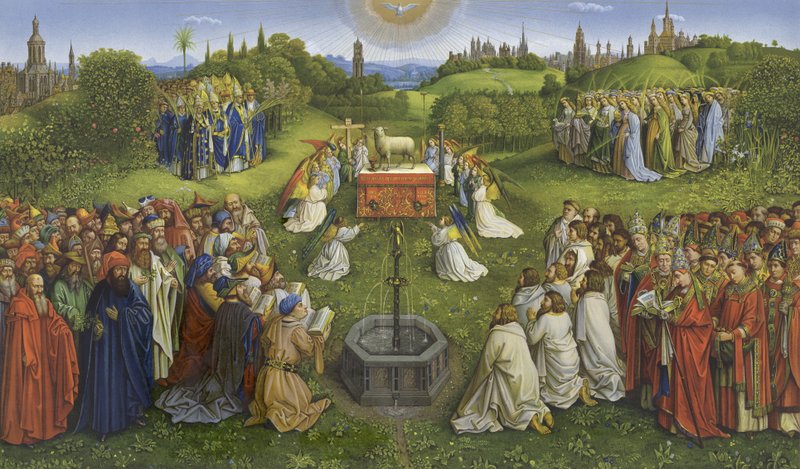 Mystisen karitsan palvonta tekijältä Jan van Eyck