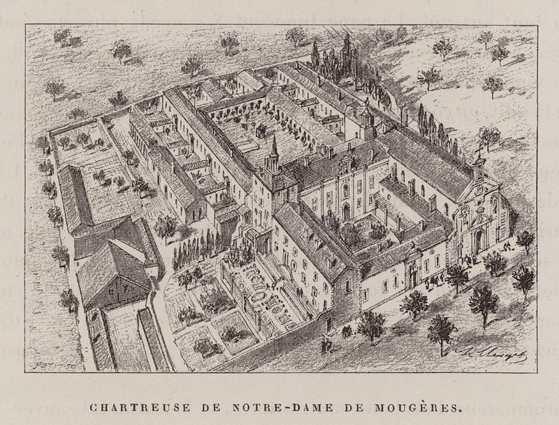 Chartreuse De Notre-Dame De Mougeres (kaiverrus) (kaiverrus) tekijältä Hubert Clerget