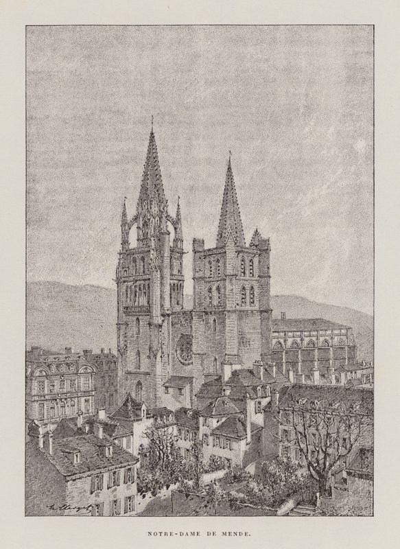 Notre-Dame De Mende (kaiverrus) tekijältä Hubert Clerget