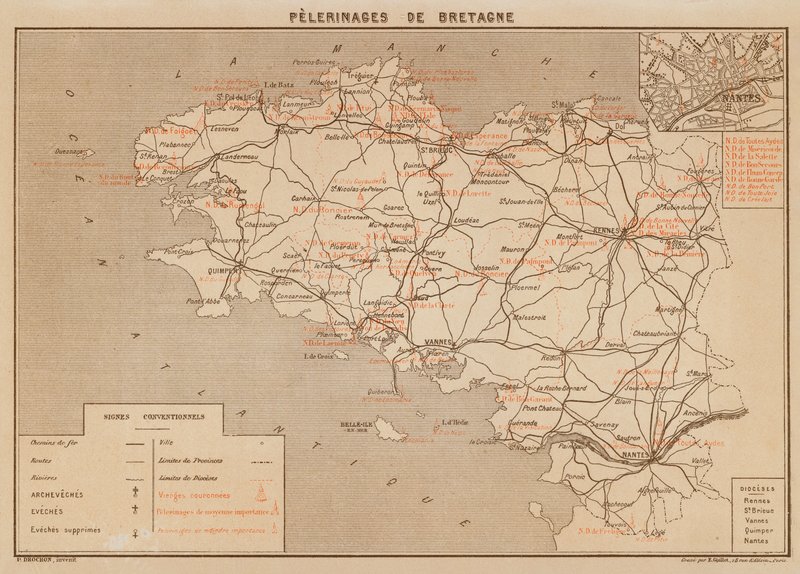 Pelerinages De Bretagne (värilitro) tekijältä Hubert Clerget
