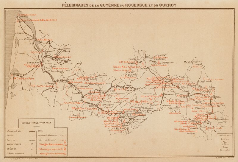 Pelerinages De La Guyenne Du Rouergue Et Du Quercy (väriliitos) tekijältä Hubert Clerget