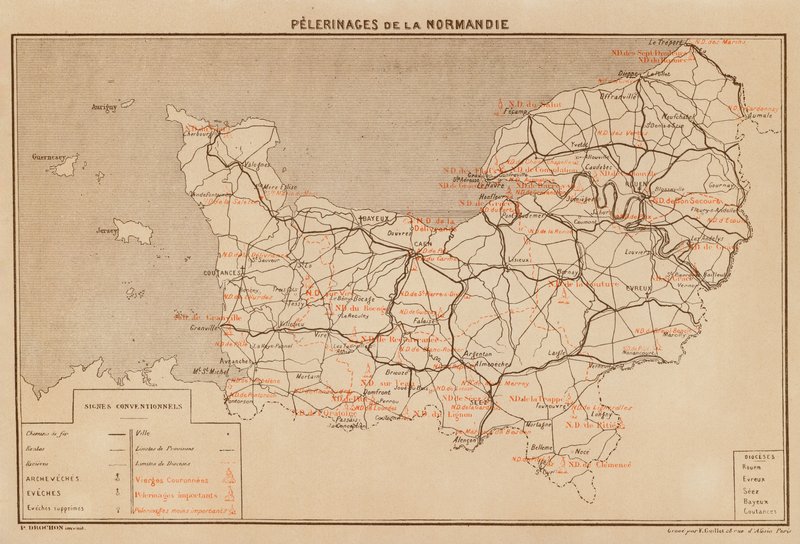 Pelerinages De La Normandie (värilitro) tekijältä Hubert Clerget