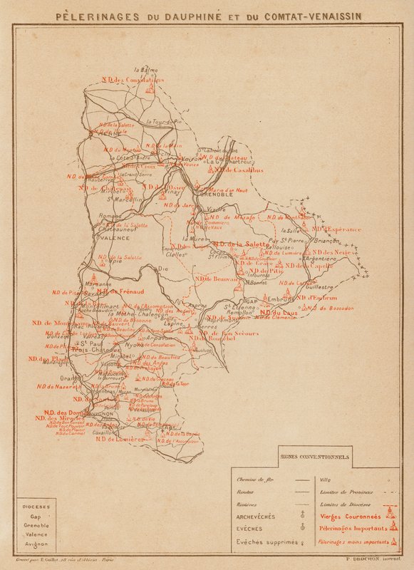 Pelerinages Du Dauphine Et Du Comtat-Venaissin (värilitro) tekijältä Hubert Clerget
