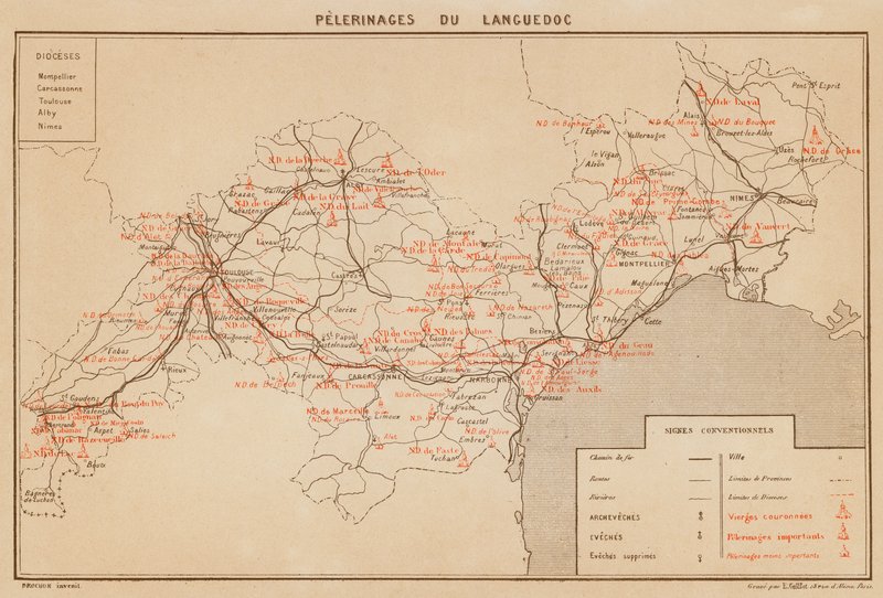 Pelerinages Du Languedoc (värilitro) tekijältä Hubert Clerget