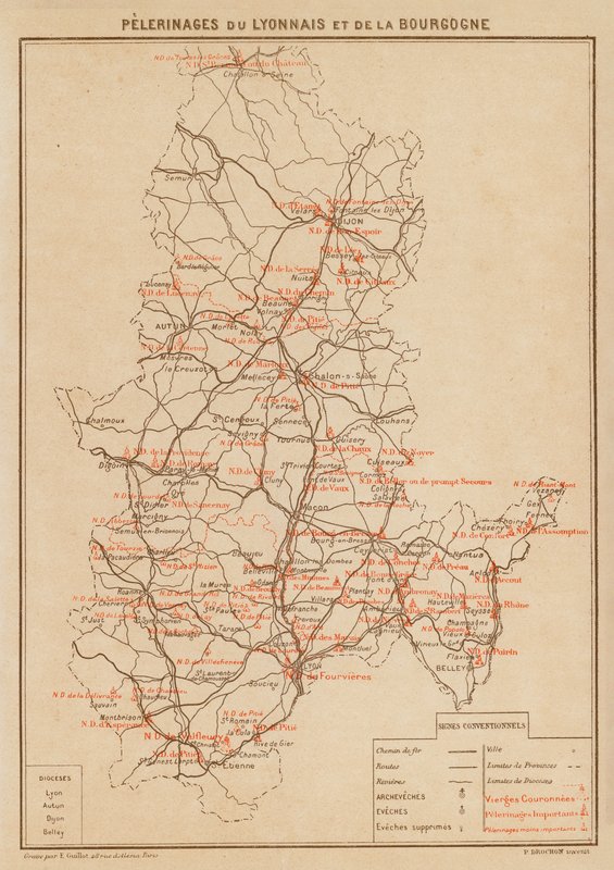 Pelerinages Du Lyonnais Et De La Bourgogne (värilitra) tekijältä Hubert Clerget