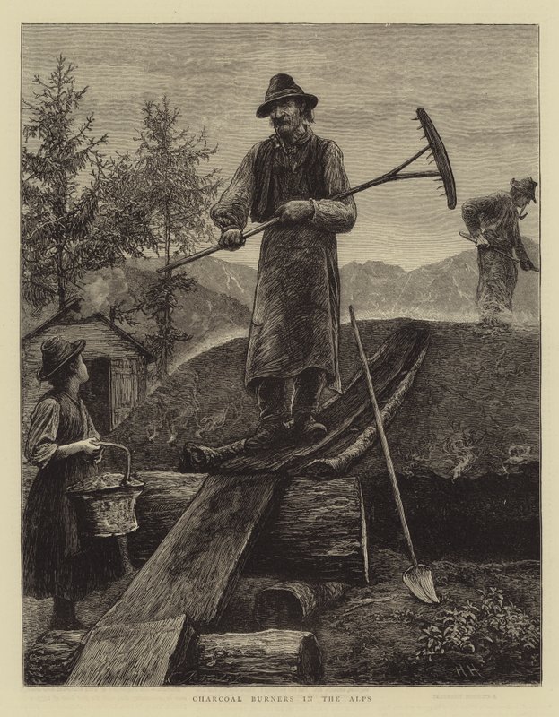 Hiilenpolttimet Alpeilla tekijältä Hubert von Herkomer