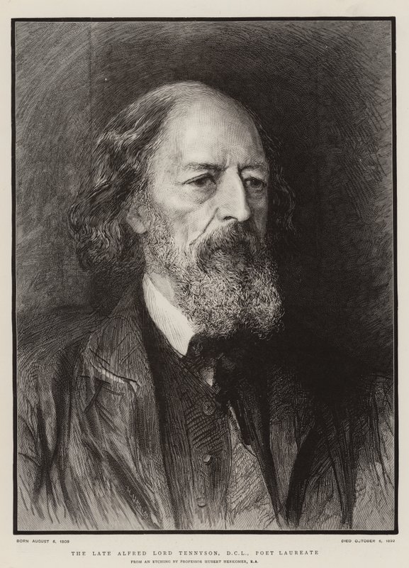 Edesmennyt Alfred Lord Tennyson, DCL, runoilijavoittaja tekijältä Hubert von Herkomer