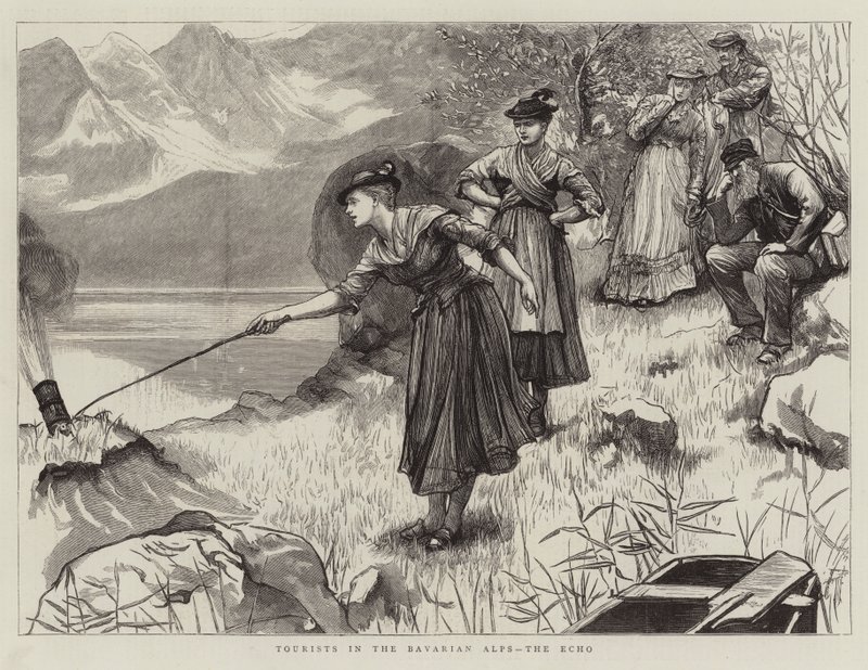 Turistit Baijerin Alpeilla, Echo tekijältä Hubert von Herkomer
