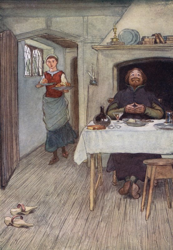 Kuvitus Windsorin iloisille vaimoille tekijältä Hugh Thomson