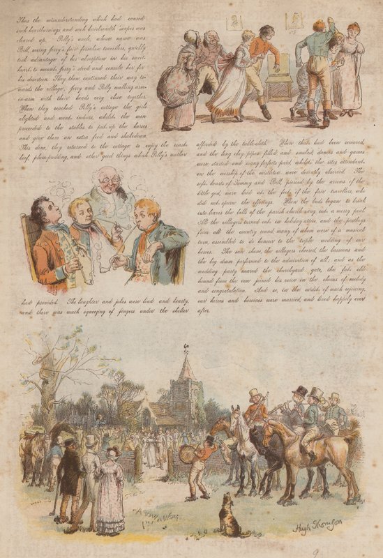 Kahden Jolly Postboyn rakkaudet ja kateudet (chromolitho) tekijältä Hugh Thomson