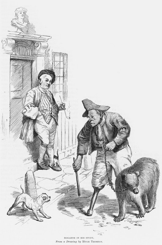 Hogarth työhuoneessaan tekijältä Hugh Thomson