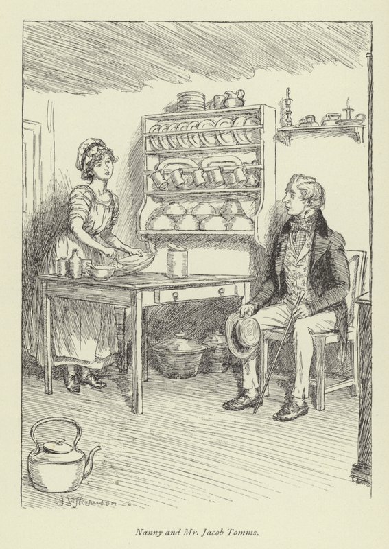 Kuvitus George Eliotin kirjaan Amos Barton. tekijältä Hugh Thomson