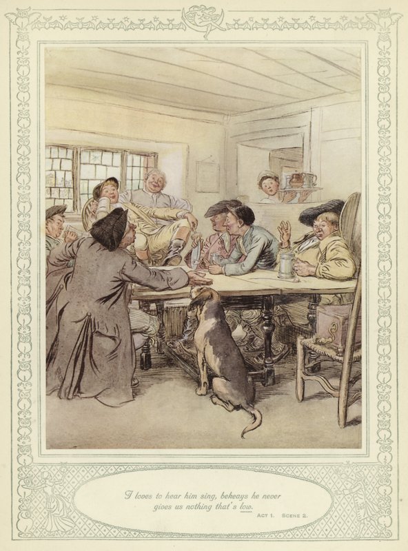 Kuvitus Goldsmithin teokseen She Stoops to Conquer (Hän pyrkii valloittamaan) tekijältä Hugh Thomson