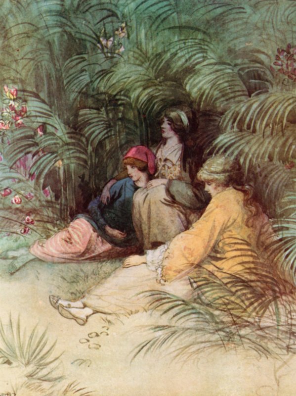 Kuvitus J M Barrien The Admirable Crichtonille tekijältä Hugh Thomson