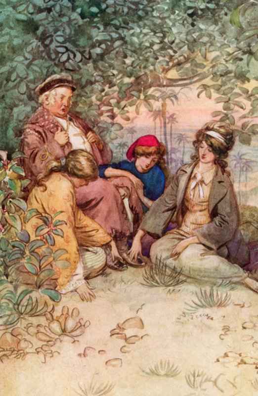 Kuvitus J M Barrien The Admirable Crichtonille tekijältä Hugh Thomson