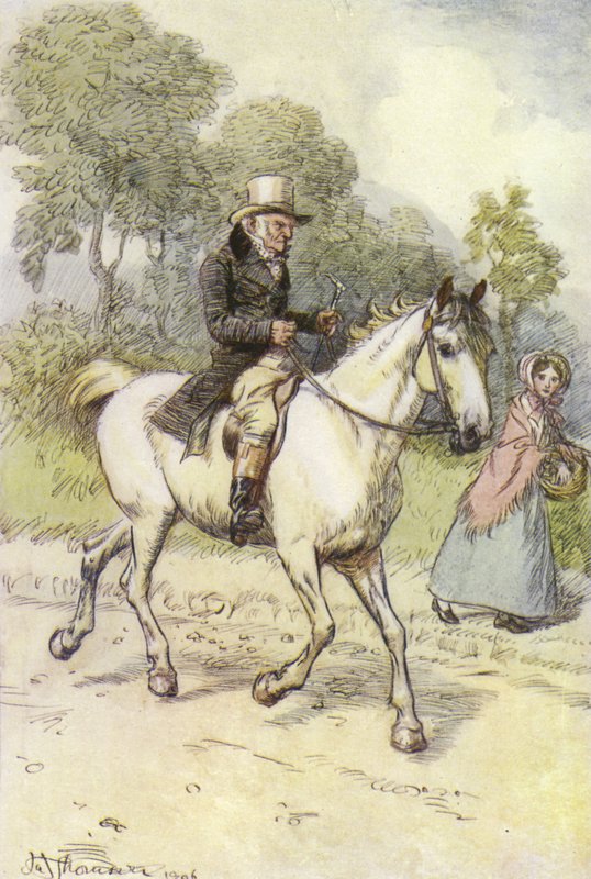 George Eliotin Janetsin katumuksen kuvitus. tekijältä Hugh Thomson