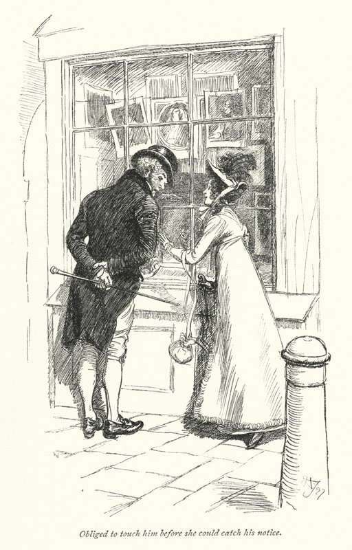 Jane Austenin kuvitus suostutteluun (litho) tekijältä Hugh Thomson