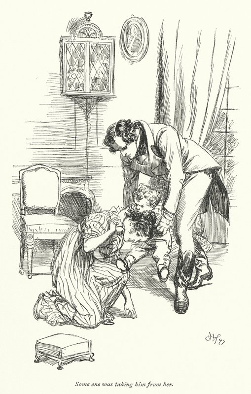 Jane Austenin kuvitus suostutteluun (litho) tekijältä Hugh Thomson