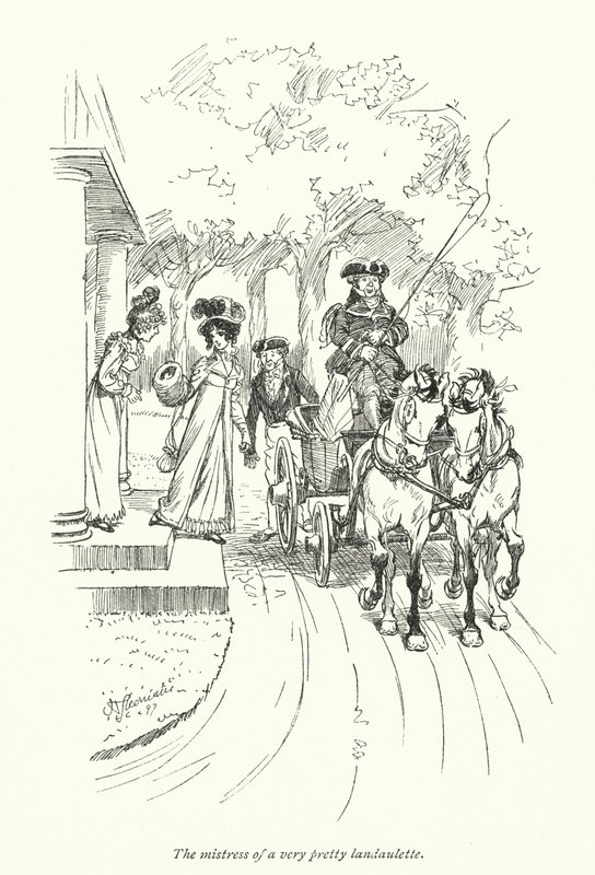Jane Austenin kuvitus suostutteluun (litho) tekijältä Hugh Thomson