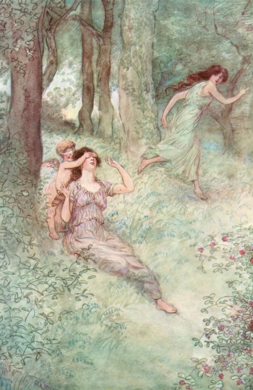 Kuvitus Shakespearen Kuten pidät tekijältä Hugh Thomson