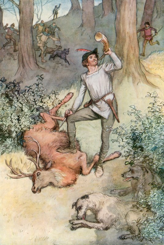 Kuvitus Shakespearen Kuten pidät tekijältä Hugh Thomson