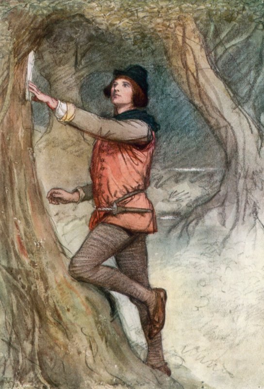 Kuvitus Shakespearesille kuten pidät tekijältä Hugh Thomson