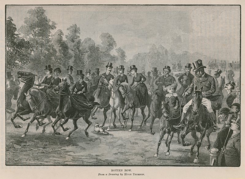 Rotten Row, Hyde Park, Lontoo tekijältä Hugh Thomson