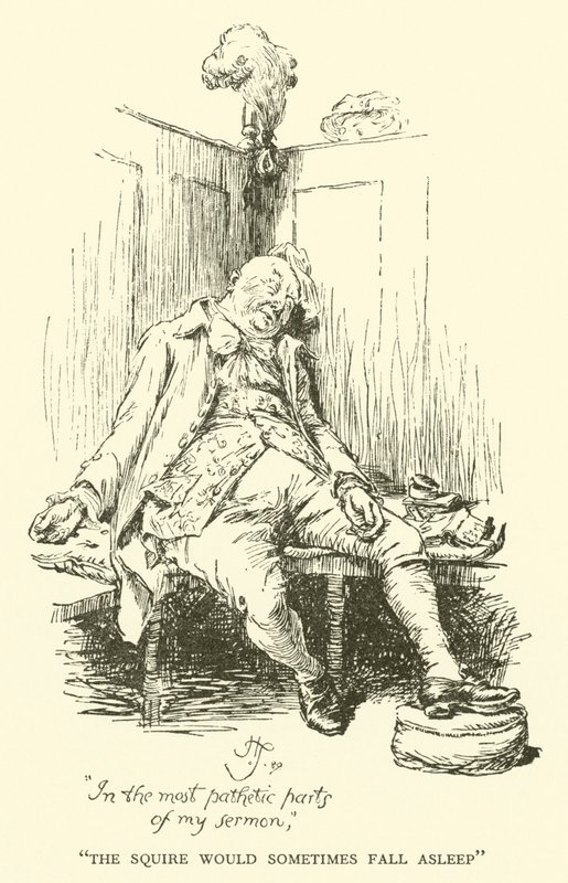 Squire nukahti joskus (kaiverrus) tekijältä Hugh Thomson